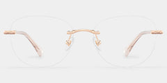 Jennifer Round Pink Gold Glasses