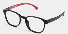 Dale Round Black Red Glasses