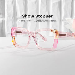 Flair Square Pink Glasses