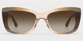 Leona Rectangle Brown Glasses