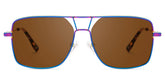Bowdry Aviator Iridescent Sunglasses