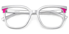 Dazzler Square Silver Pink Glasses