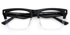 Brookins Rectangle Black Clear Glasses
