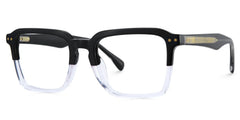 Vickerie Rectangle Black Clear Glasses