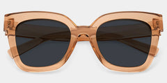 Malcolm Square Beige-Clear Sunglasses