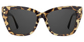 Tessia Square Brown Leopard Sunglasses