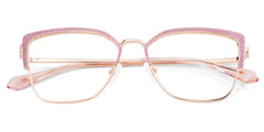 Javier Rectangle Pink Glasses