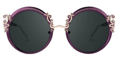 Nelida Round Purple Glasses