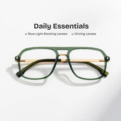Kilworth Aviator Green Glassess