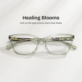 Cassia Green Rectangle Glasses