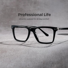 Harper Rectangle Black Glasses