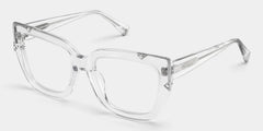 A clear, oversized frame that's playful and chic.