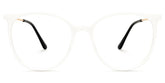 Chanty Round White Glasses