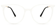 Chanty Round White Glasses