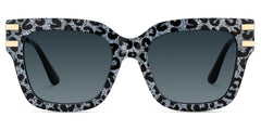 Lidia Square Gray Leopard Sunglasses