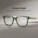 George Rectangle Green Glasses