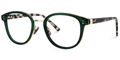Matthew Round Green Glasses
