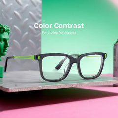 Axel Rectangle Gray Glasses