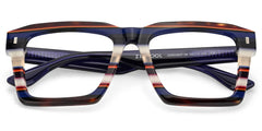 Kenish Square Blue White Glasses