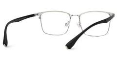 Eaddy Rectangle Silver Glasses