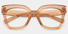 Malcolm Square Beige-Clear Glasses