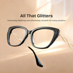 Alma Butterfly Black Glasses