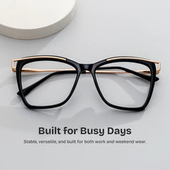 Krystle Square Black Glasses