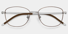 Nicole Rectangle Brown Glasses