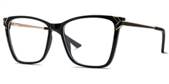 Tricee Square Black Glasses