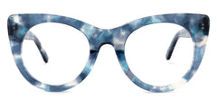 Starry Cateye Blue Glasses