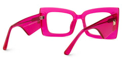 Mitia Rectangle Neon-Pink Glasses