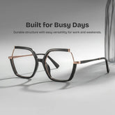 Alexia Square Black Glasses