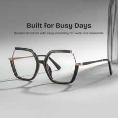 Alexia Square Black Glasses