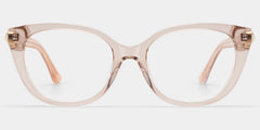 Charlotte Clear Pink Cat eye Glasses