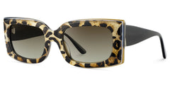 Orduno Rectangle Brown Leopard Sunglasses