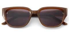 Serene Cat Eye Brown Clear Polarized Sunglasses