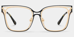 Dacarine Square Black Gold Glasses