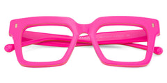 Gilberto Square Bright Pink Glasses