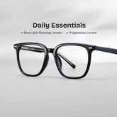 Eliza Square Black Glasses