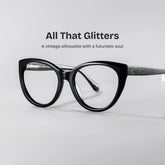 Kiera Cat-eye Black Glasses