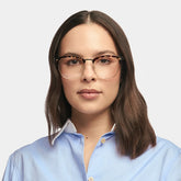 Lasha Browline Gold Glasses