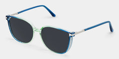 Rodz Square Blue-Green Glasses