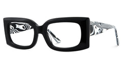 Orduno Rectangle Black Glasses