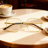 Abigail Square Gold Glasses
