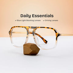 Kilworth Aviator Tortoise clear Glassess