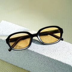 Astra Geometric Black Polarized Sunglasses