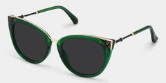 Dalton Cat Eye Dark Green Sunglasses