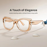 Rosie Clear Brown Butterfly Glasses