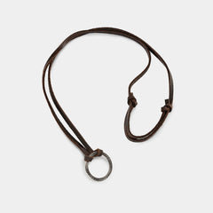 Adjustable Eyeglasses Leather Strap Alloy Ring