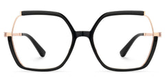 Alexia Square Black Glasses